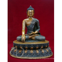Interior fengshui metal artesanías bronce nepal estatua hecha a mano de Buda para la venta